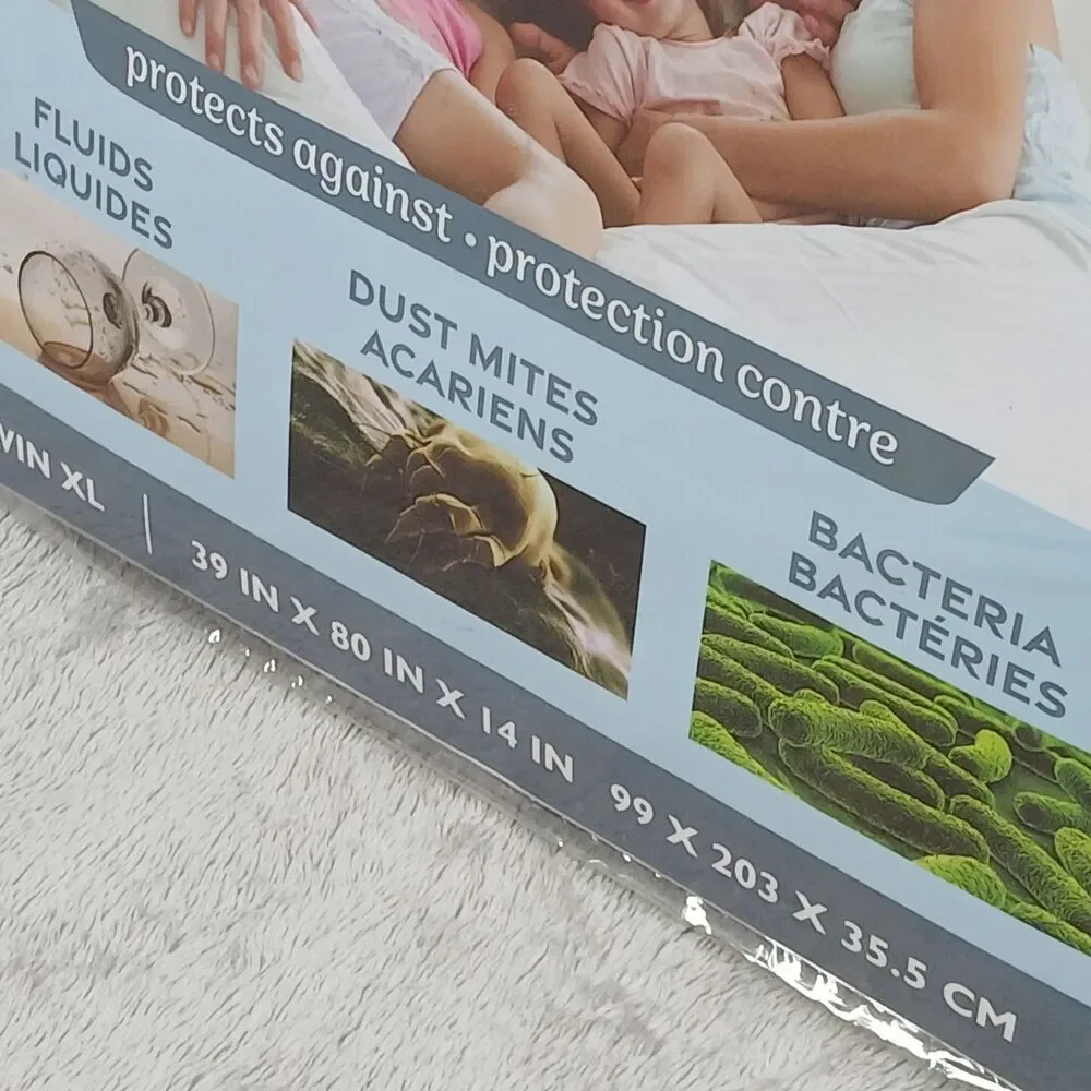 SafeRest Twin XL Mattress Cover Waterproof Hypoallergenic New College Dorm Core